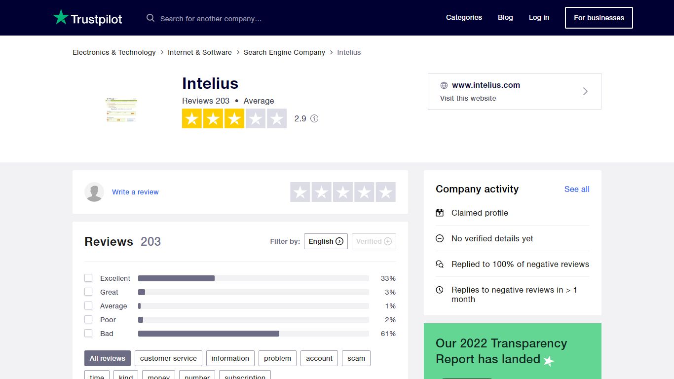 Read Customer Service Reviews of www.intelius.com - Trustpilot